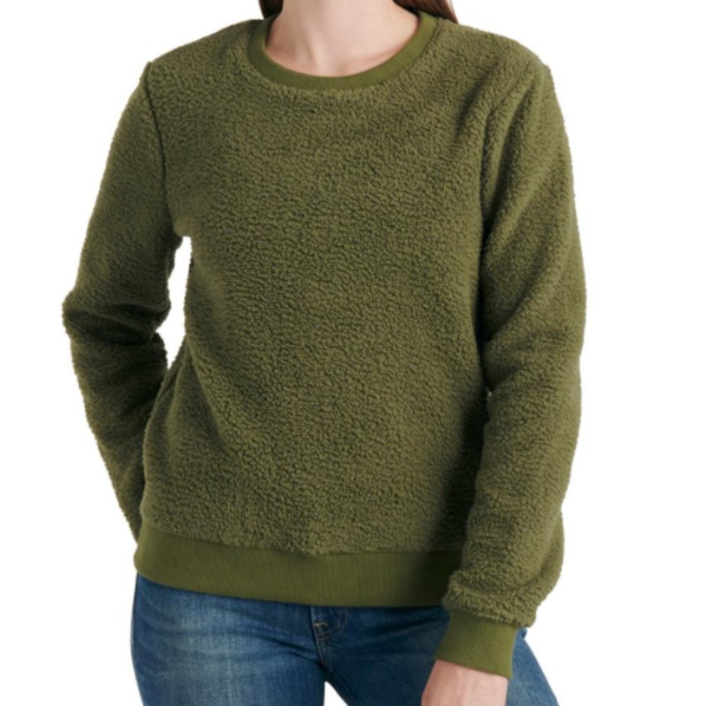 NWT LUCKY BRAND Sherpa Long SleeveSweatshirt SZ M